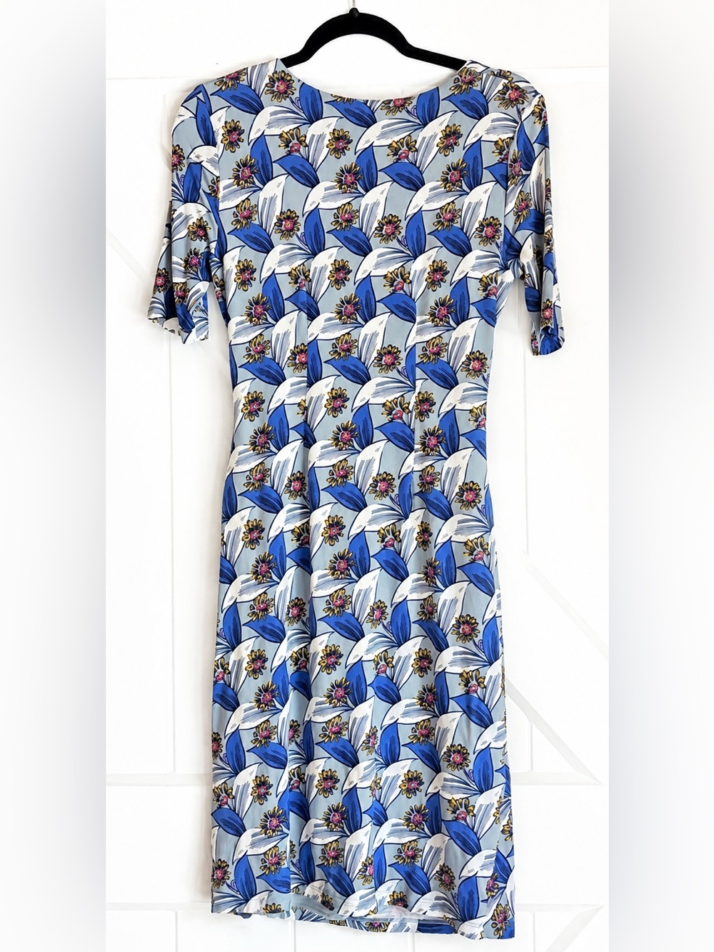 Boden Blue Ruth Dress Floral Faux Wrap Size 8 - Picture 4 of 4